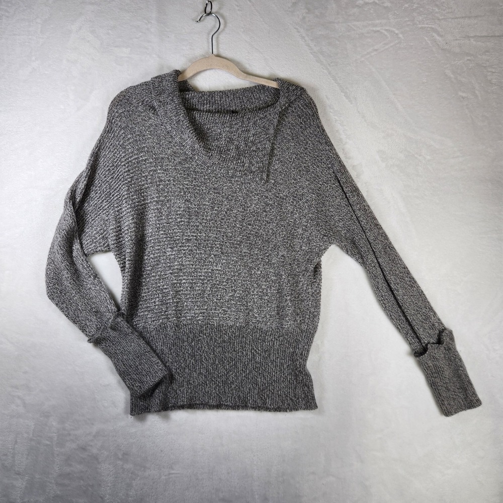 NY&C Gray Knit Cowl Neck Long Sleeve Oversized Pullover Sweater -‎ Women's L